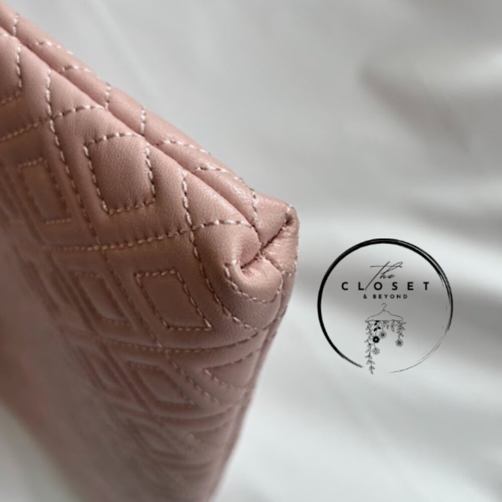 Troy Burch Dleming Blush Pink Oversized Clutch Pouch Bag - Picture 4 of 5